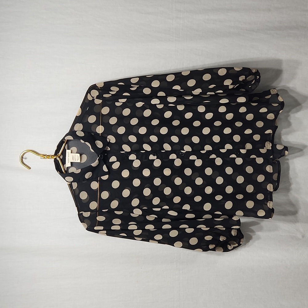 Sheer Polka-Dot Blouse